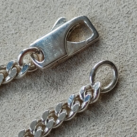 Gucci Interlocking G Logo .925 Sterling Silver Necklace - Picture 5 of 11